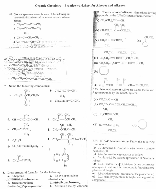 naming alkynes pdf